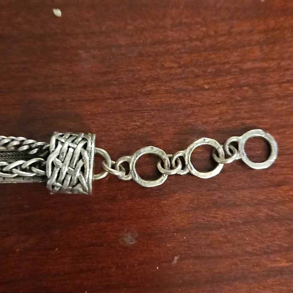 Silpada Sterling Silver Multi-Chain Woven Bracelet - Picture 3 of 4